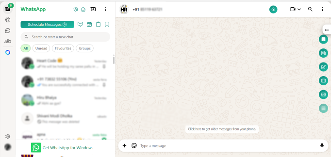 Open your WhatsApp Web.