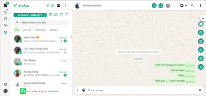 Chat window